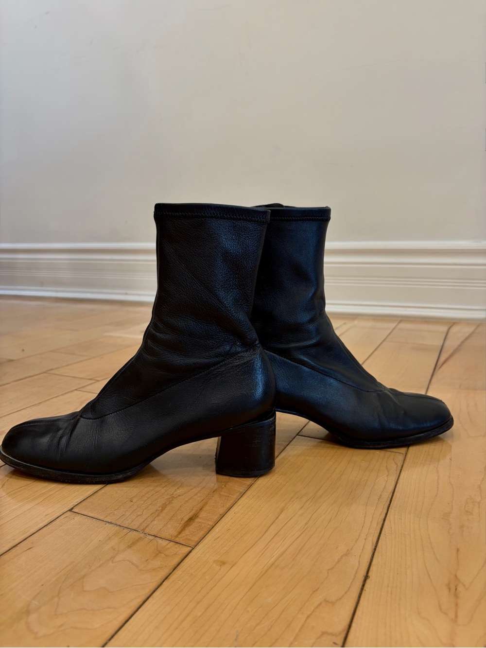 Reformation Black Soft Leather Ankle Boots - Picture 5 of 11